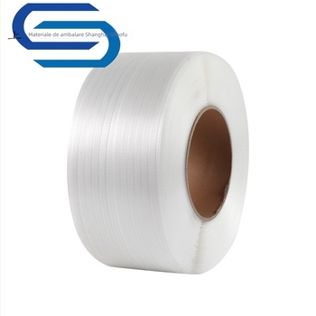 Bandă de ambalare transparentă din PP (grosime 0,8 mm, lățime 5–18 mm, rezistență la tracțiune 100–300 kg, diametru exterior al rolei 400 mm)