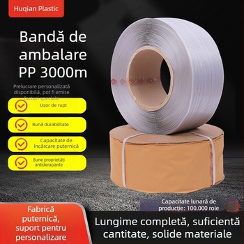 Bandă de ambalare PP pentru mașini de ambalare, dublă utilizare, grosime 0,6 mm, rezistență la tracțiune 20 kg, greutate 10 kg