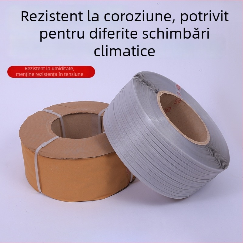Bandă de ambalare PP pentru mașini de ambalare, dublă utilizare, grosime 0,6 mm, rezistență la tracțiune 20 kg, greutate 10 kg