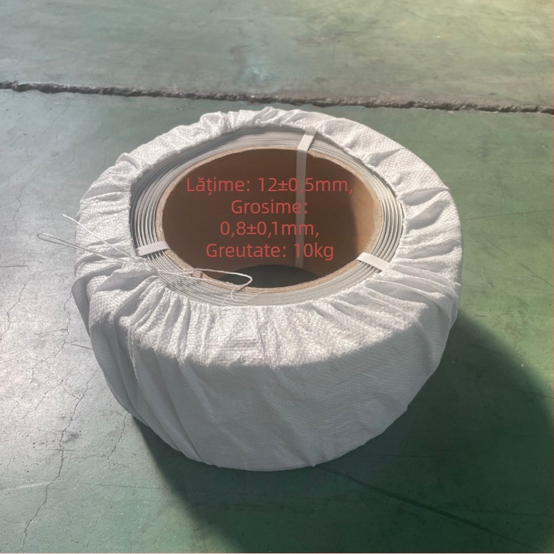 Bandă de ambalare pentru mașini Yongsheng, grosime 0.8 mm, rezistență la tracțiune 50 kg, greutate 10 kg