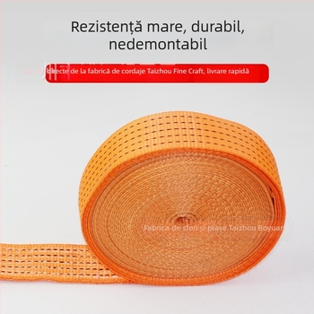 Curea de prindere din poliester de înaltă rezistență, cu cârlige duble, pentru fixarea încărcăturii
