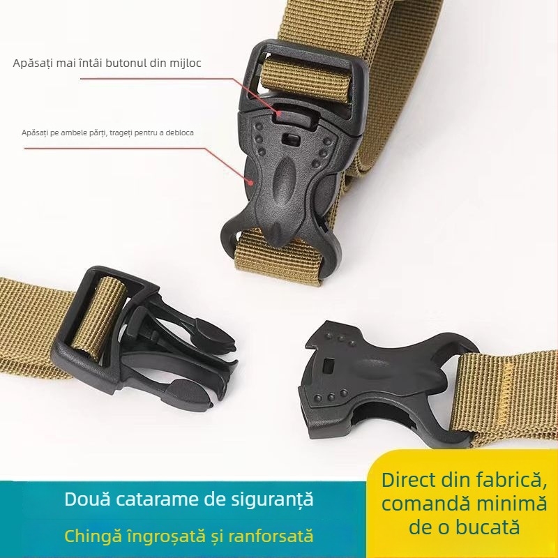 Bandă de bagaje pentru camping în aer liber, cu catarame de siguranță duble, reglabilă, anti-alunecare, îngroșată