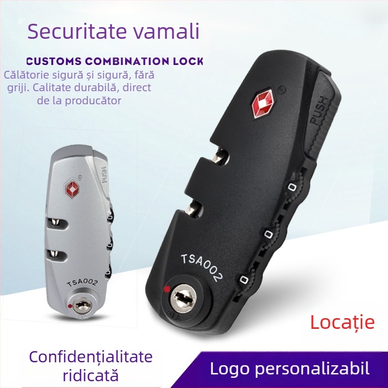 Lacăt pentru bagaje TSA372 – lacăt cu cod, anti-furt, ABS, 46 g