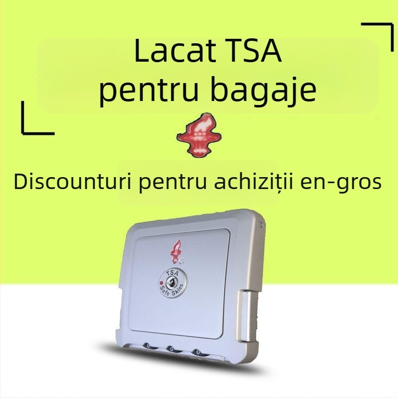 Lacăt pentru bagaje din ABS cu parolă, TSA aprobat, anti-furt