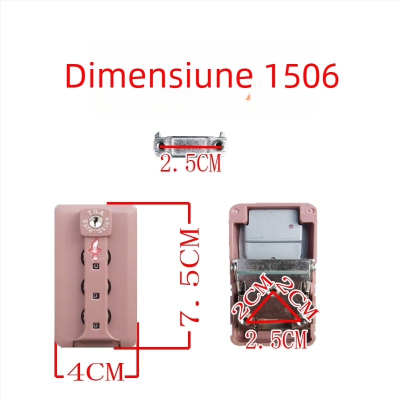 Lacăt cu parolă pentru bagaje – ABS material, model solid, fără piele, vară 2022