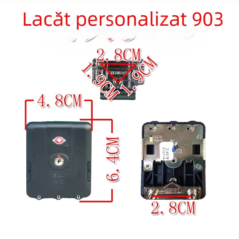 Lacăt cu parolă pentru bagaje – ABS material, model solid, fără piele, vară 2022