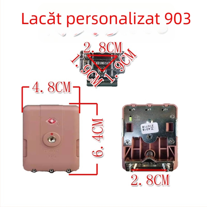 Lacăt cu parolă pentru bagaje – ABS material, model solid, fără piele, vară 2022