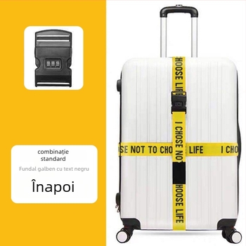 Curea de bagaje din nylon cu design încrucișat și încuietoare cu parolă antifurt