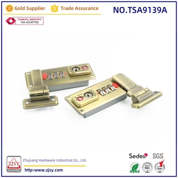 Lăcăt TSA pentru bagaje cu parolă 9139.A – aliaj de zinc, 179 g, brand zjsy, imprimare logo disponibilă