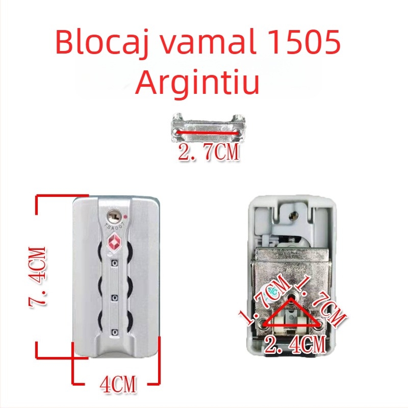 Lacăt TSA007 pentru bagaje cu încuietoare cu parolă, material ABS, destinat reparațiilor bagajelor