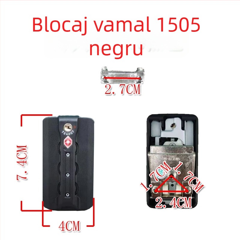 Lacăt TSA007 pentru bagaje cu încuietoare cu parolă, material ABS, destinat reparațiilor bagajelor