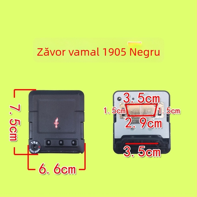 Lacăt de bagaje cu cod – Material ABS, model solid, lansare vară 2022