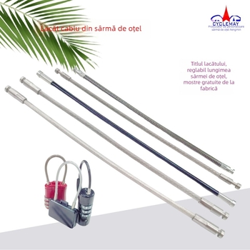 Lacăt cu cod din oțel cu sârmă de 304, cablu din oțel cu înfășurare dublă (multi-strand), aranjament SIRO, răsucire dreaptă, rezistență la tracțiune 50 kg