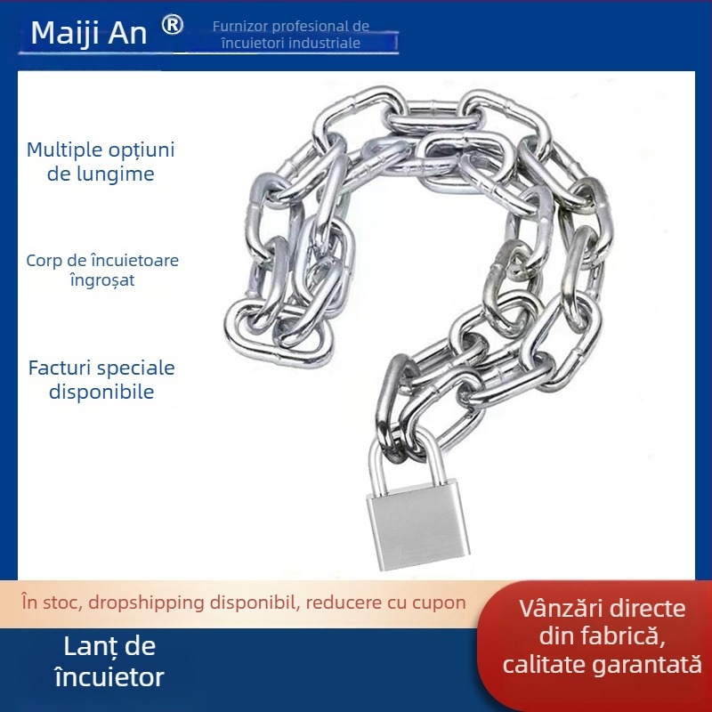 Lacăt de lanț MAIJIAN ZLY, aliaj de zinc, personalizabil, stil modern minimalist