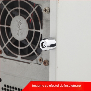 Încuietoare pentru carcasă PC cu cheie, cupru și oțel, design modern minimalist