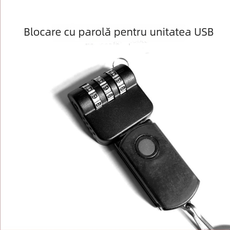 Blocare USB cu parolă numerică, model XC-131 — ABS, marcă ZNBA, compatibil cu orice interfață USB