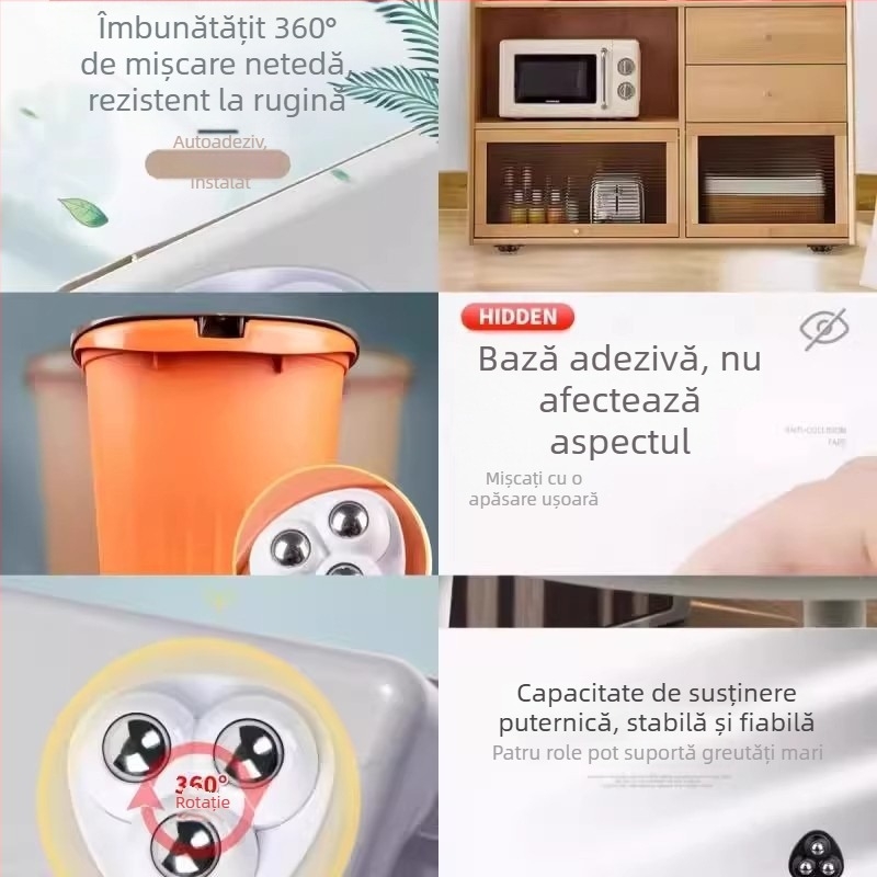 Pengyi Bază universală pentru mobilier cu caster - silențioasă, din oțel inoxidabil, Toamna 2025