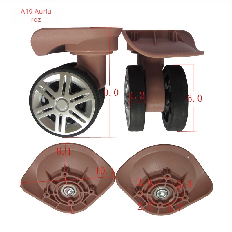 A19 Roți pentru bagaje cu două rânduri, Roată universală pivotantă, PP+PET, Traveler