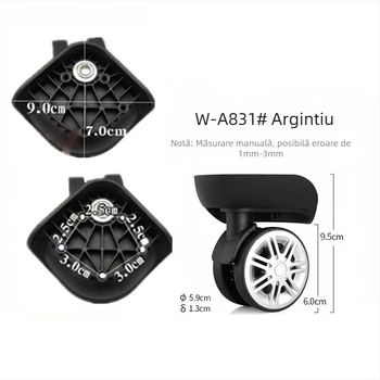 Roți pentru valiză – ABS material, rezistență la șocuri, Primăvara 2024, accesorii pentru bagaje