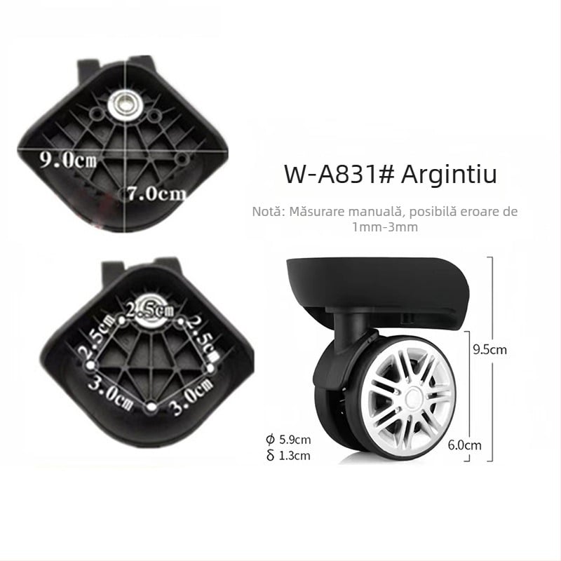 Roți pentru valiză – ABS material, rezistență la șocuri, Primăvara 2024, accesorii pentru bagaje