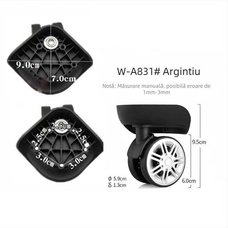 Roți pentru valiză – ABS material, rezistență la șocuri, Primăvara 2024, accesorii pentru bagaje