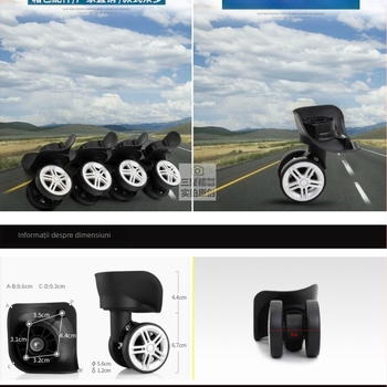 Roată universală pentru bagaje – înlocuire, din plastic, cod 20213, Primăvara 2021, accesorii pentru bagaje