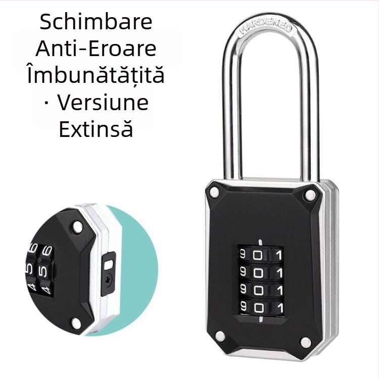 Încuietoare numerică cu 4 cifre pentru ușile dulapurilor de la sala de sport NF005E – aliaj de zinc, grosime tijă 6,8 mm, spațiere între bare 22 mm