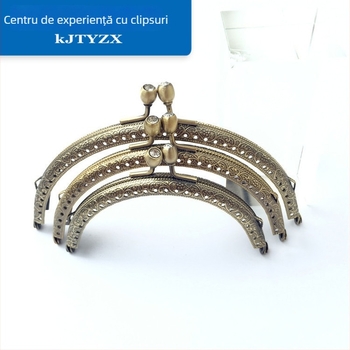 Hingă pentru geantă cu cap diamant-relief — Koujin BY850001, material Fier
