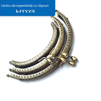 Hingă pentru geantă cu cap diamant-relief — Koujin BY850001, material Fier
