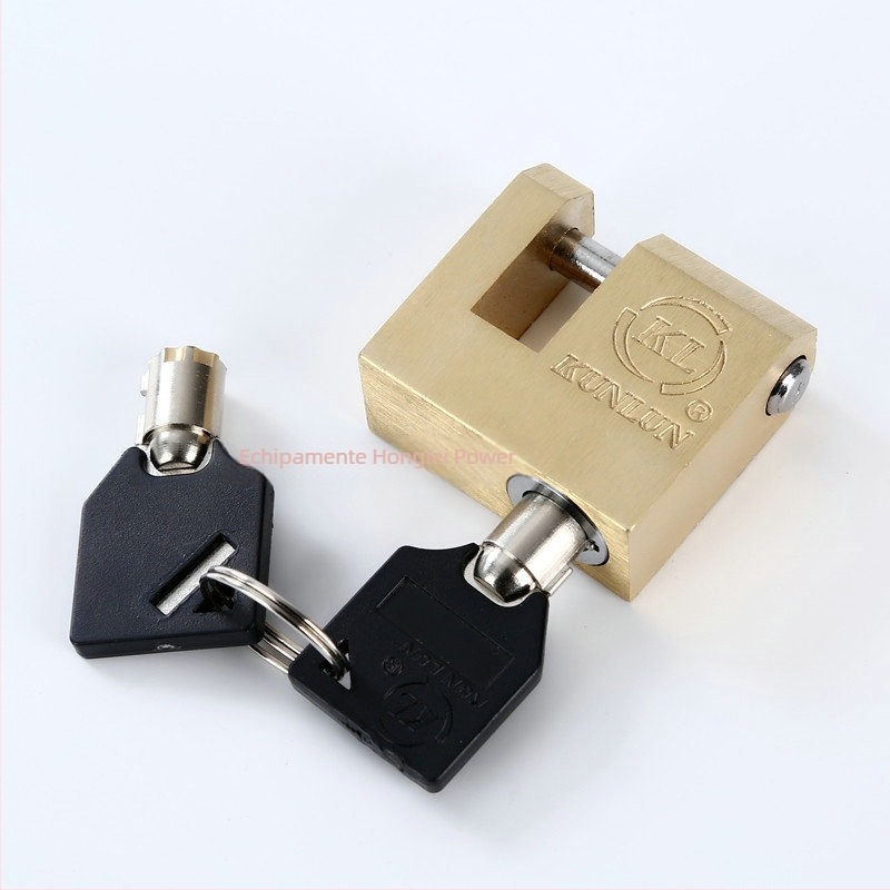 Kunlun Lacăt de siguranță din cupru – anti-efracție, design minimalist, potrivit pentru energie, telecomunicații, transport și depozitare