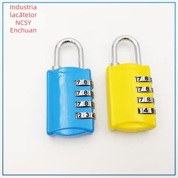 Lacăt cu parolă din aliaj de zinc, 4 cifre, pentru bagaje, 45 g, logo imprimat, En Chuan Lock Industry