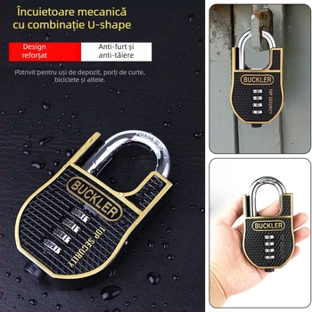 NF-8602 Lacăt metalic cu cod, impermeabil și rezistent la rugină, 9,7 mm grosime a brațului, 27 mm spațiu între brațe