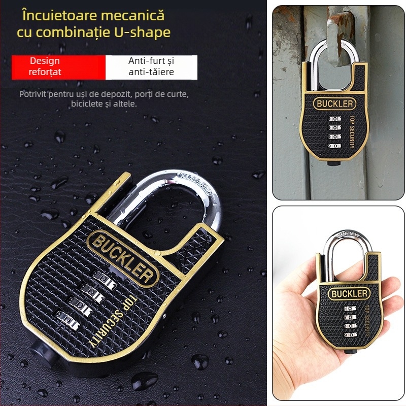 NF-8602 Lacăt metalic cu cod, impermeabil și rezistent la rugină, 9,7 mm grosime a brațului, 27 mm spațiu între brațe