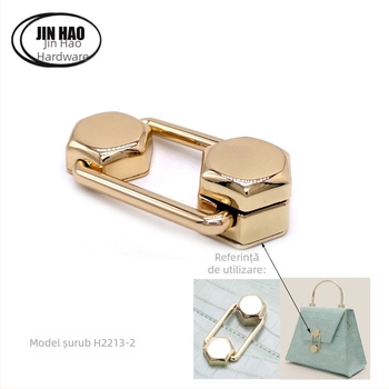 Accesorii metalice pentru bagaje: încuietoare rotativă hexagonal din aliaj, model H2213-2, tip cu șurub superior, marca Jinhao