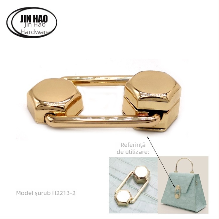 Accesorii metalice pentru bagaje: încuietoare rotativă hexagonal din aliaj, model H2213-2, tip cu șurub superior, marca Jinhao
