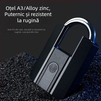 Încuietoare electronică cu amprentă, model G916, rezistentă la apă, stochează 50 amprente, deblochează peste 10.000 de ori, timp de scanare sub 2 secunde.