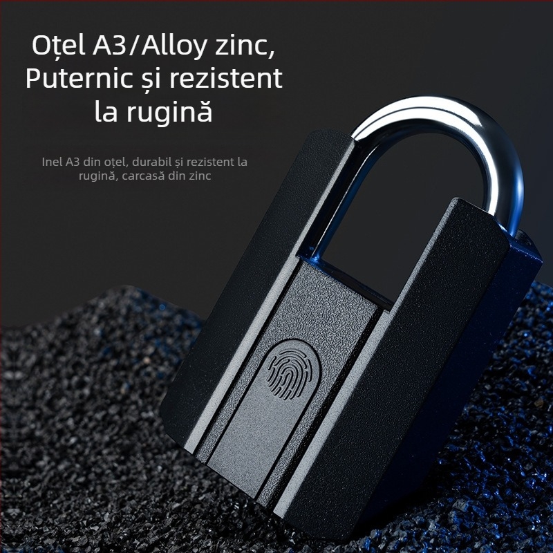 Încuietoare electronică cu amprentă, model G916, rezistentă la apă, stochează 50 amprente, deblochează peste 10.000 de ori, timp de scanare sub 2 secunde.