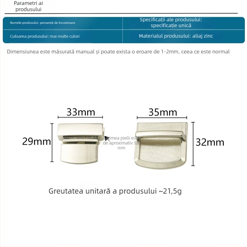 Încuietoare pentru geantă - Lacăt metalic pătrat, Yongrun 102312, Accesorii bagaje