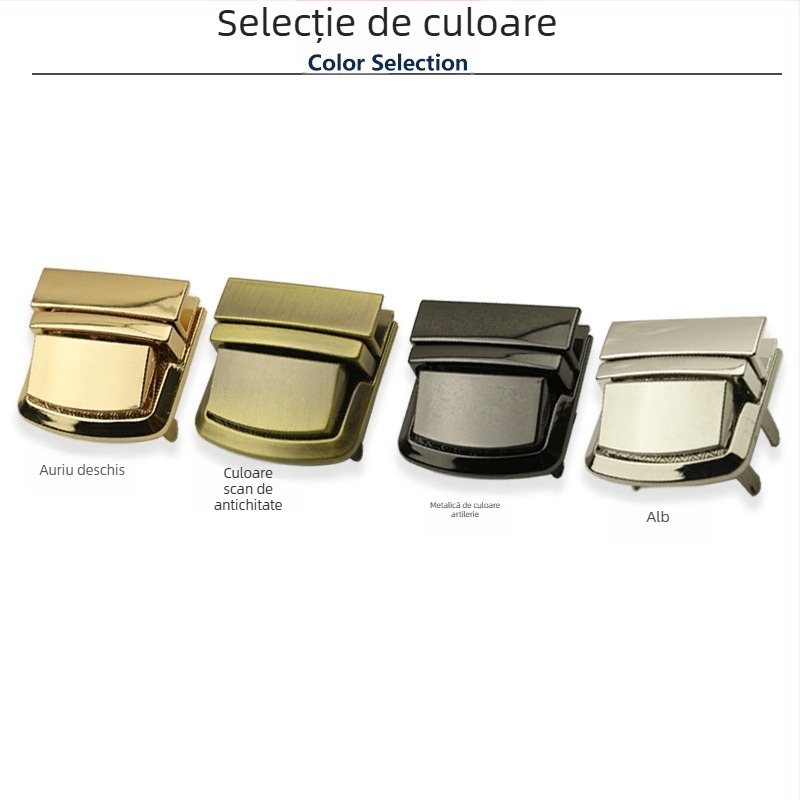 Încuietoare pentru geantă - Lacăt metalic pătrat, Yongrun 102312, Accesorii bagaje