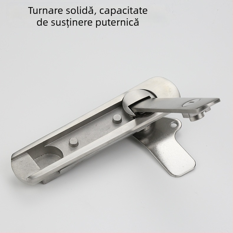 AB402 încuietoare plată pentru dulapuri, oțel inoxidabil, cu cheie, montaj cu sloturi