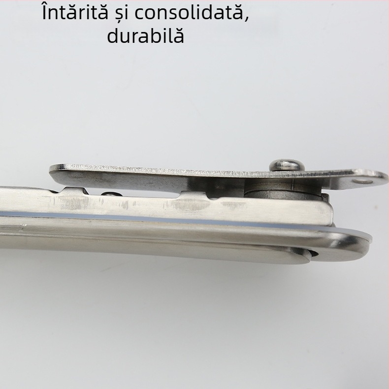 AB402 încuietoare plată pentru dulapuri, oțel inoxidabil, cu cheie, montaj cu sloturi