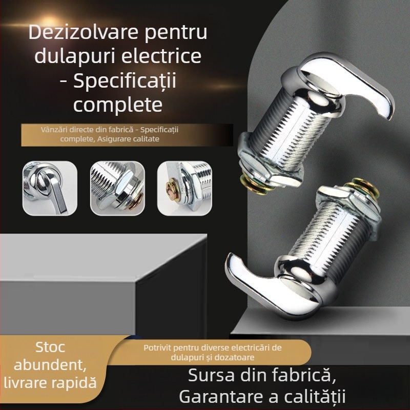 Încuietoare cilindrică rotativă pentru dulapuri | aliaj de zinc | Model MS412 | Pentru dulapuri | Stil modern minimalist