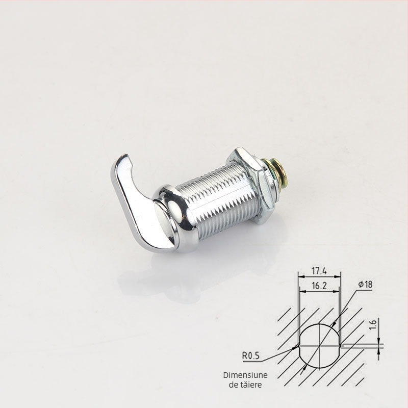 Încuietoare cilindrică rotativă pentru dulapuri | aliaj de zinc | Model MS412 | Pentru dulapuri | Stil modern minimalist