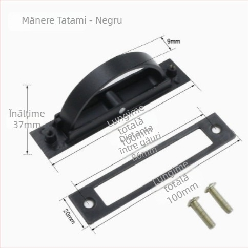 Mâner Tatami pentru sertare - ascuns, din aliaj de zinc, turnare sub presiune, stil modern minimalist