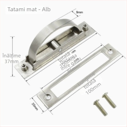 Mâner Tatami pentru sertare - ascuns, din aliaj de zinc, turnare sub presiune, stil modern minimalist