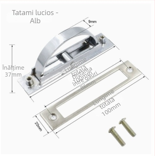 Mâner Tatami pentru sertare - ascuns, din aliaj de zinc, turnare sub presiune, stil modern minimalist