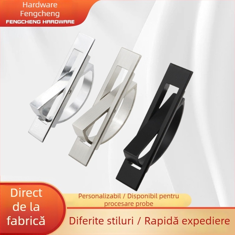 Mâner Tatami pentru sertare - ascuns, din aliaj de zinc, turnare sub presiune, stil modern minimalist