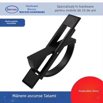 Mâner ascuns pentru Tatami, A0001, pentru tatami, sertare și dulapuri; material: aliaj zincic; finisaj: electroplacare; stil: modern minimalist