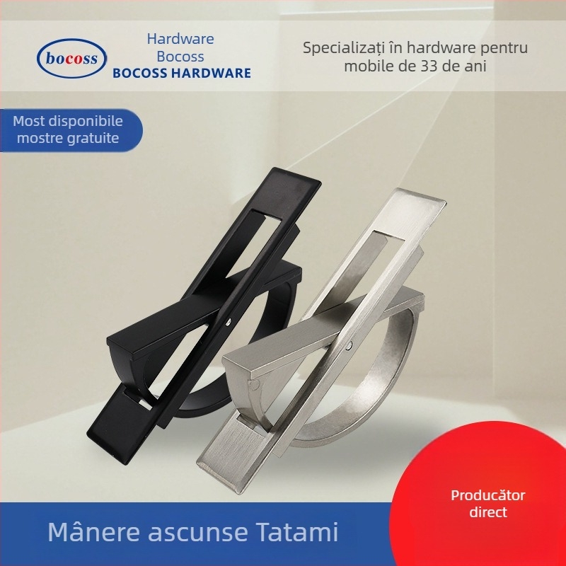 Mâner ascuns pentru Tatami, A0001, pentru tatami, sertare și dulapuri; material: aliaj zincic; finisaj: electroplacare; stil: modern minimalist