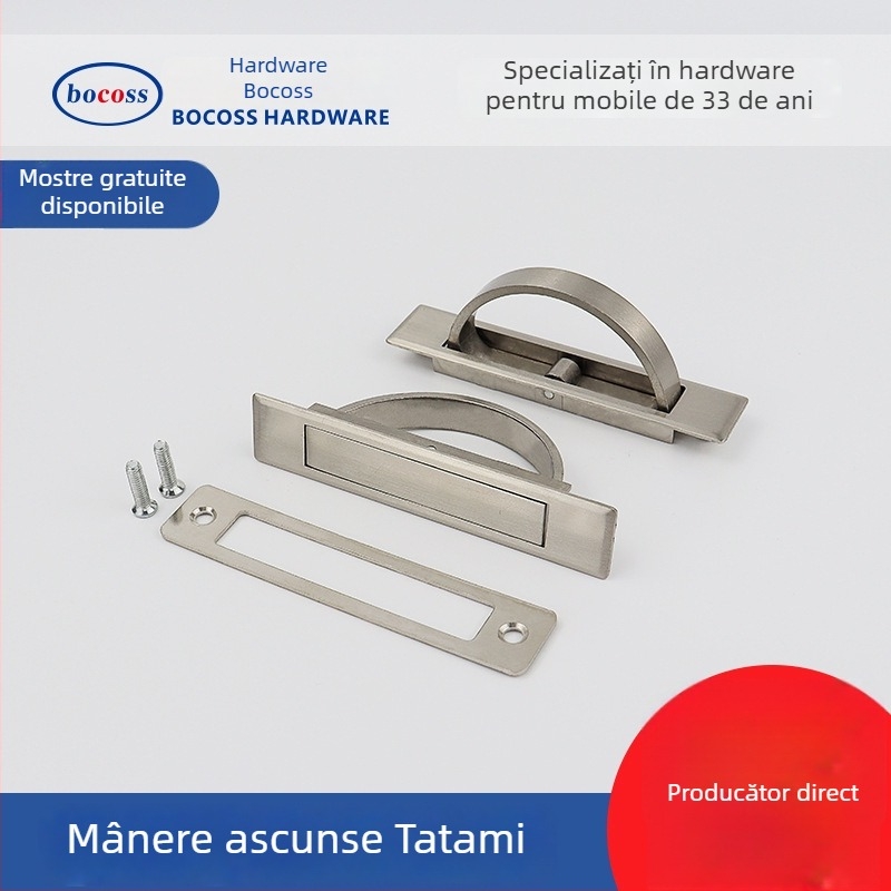 Mâner ascuns pentru Tatami, A0001, pentru tatami, sertare și dulapuri; material: aliaj zincic; finisaj: electroplacare; stil: modern minimalist